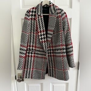 Zara limited edition red tweed jacket coat  size xs 🩷